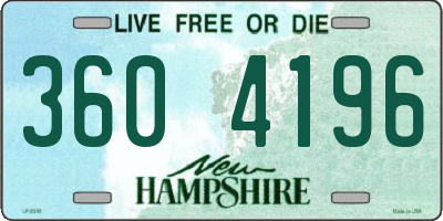 NH license plate 3604196