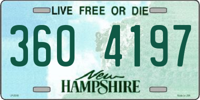 NH license plate 3604197