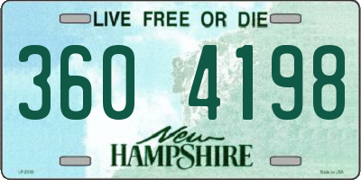 NH license plate 3604198