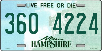 NH license plate 3604224