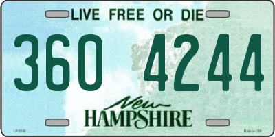 NH license plate 3604244