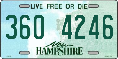 NH license plate 3604246
