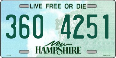 NH license plate 3604251