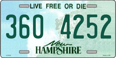 NH license plate 3604252