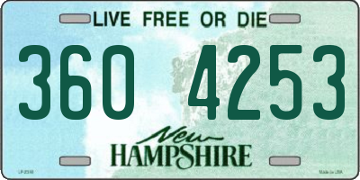 NH license plate 3604253