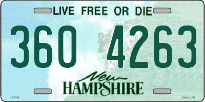 NH license plate 3604263