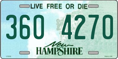 NH license plate 3604270