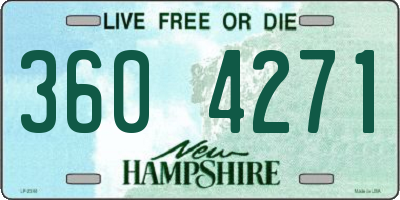 NH license plate 3604271