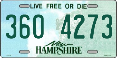 NH license plate 3604273