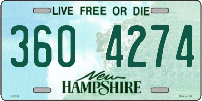 NH license plate 3604274