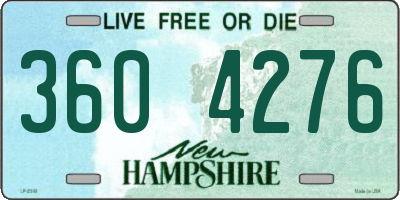 NH license plate 3604276