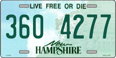 NH license plate 3604277