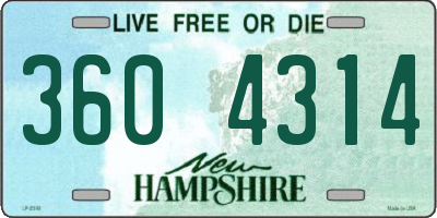 NH license plate 3604314