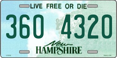 NH license plate 3604320