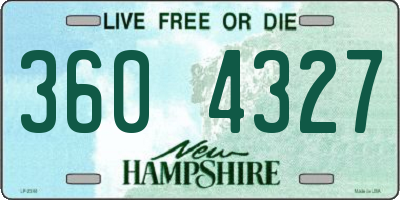 NH license plate 3604327
