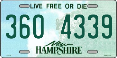 NH license plate 3604339