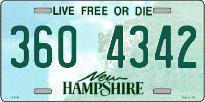 NH license plate 3604342