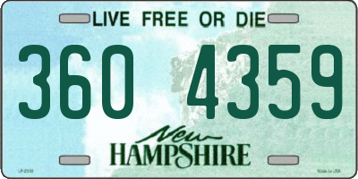 NH license plate 3604359