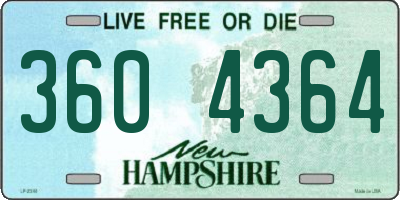 NH license plate 3604364