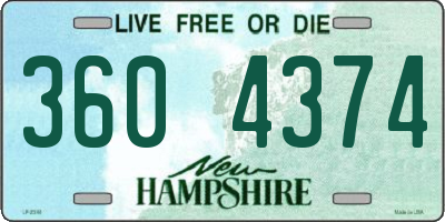 NH license plate 3604374