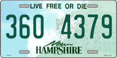 NH license plate 3604379