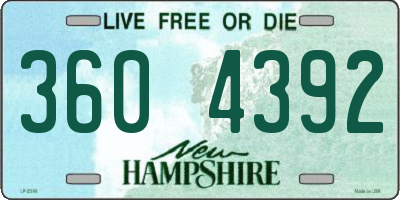 NH license plate 3604392