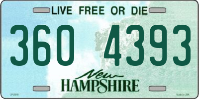 NH license plate 3604393