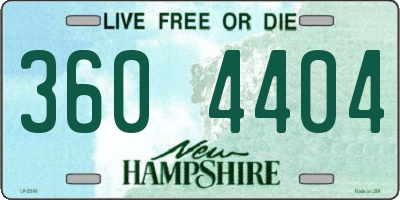 NH license plate 3604404