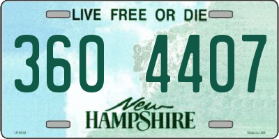 NH license plate 3604407