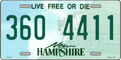 NH license plate 3604411