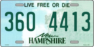 NH license plate 3604413