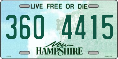 NH license plate 3604415
