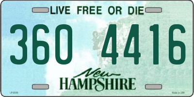 NH license plate 3604416