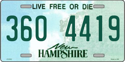NH license plate 3604419