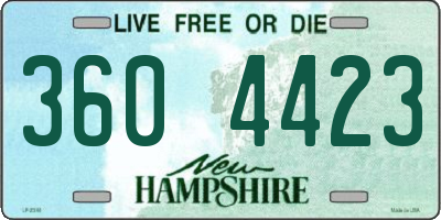 NH license plate 3604423