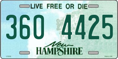 NH license plate 3604425