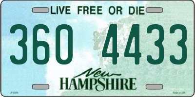 NH license plate 3604433