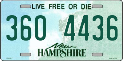 NH license plate 3604436