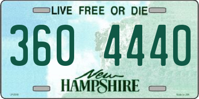 NH license plate 3604440