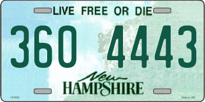 NH license plate 3604443