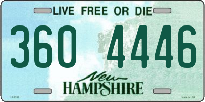 NH license plate 3604446