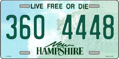 NH license plate 3604448