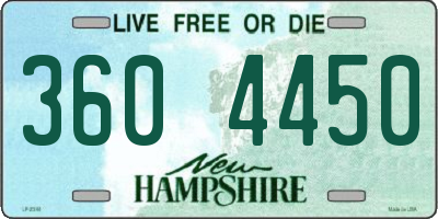 NH license plate 3604450