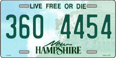 NH license plate 3604454
