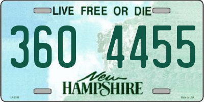 NH license plate 3604455