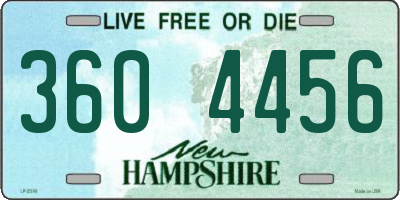 NH license plate 3604456