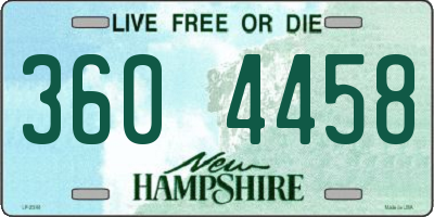 NH license plate 3604458