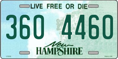 NH license plate 3604460