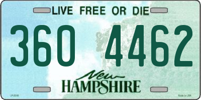 NH license plate 3604462