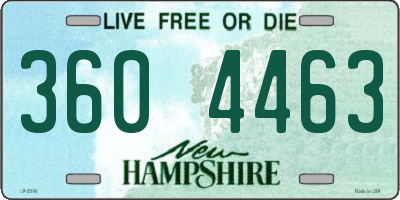 NH license plate 3604463